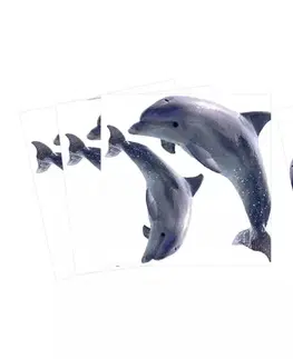 Nálepky Vyříznuté dekorační nálepky delfíny