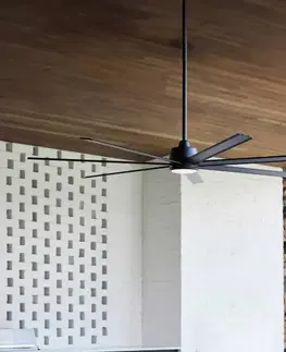Stropní ventilátory se světlem Beacon Lighting Stropní ventilátor se světlem Atlanta černý DC tichý Ø 183 cm