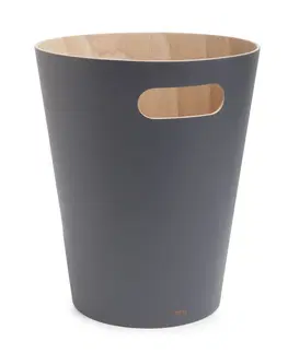 Odpadkové koše Umbra Odpadkový koš Woodrow 7,5 L šedý, velikost 23x23x28