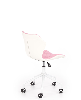 Kancelářské židle Dětská kancelářská židle DENEB 3, růžovo-bílá