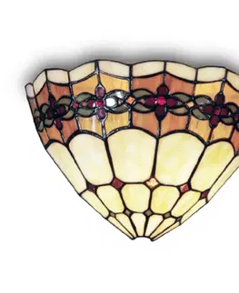Nástěnná svítidla Clayre&Eef Nástěnné světlo Weena v dekoru Tiffany