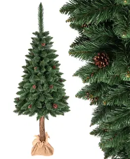 Vánoční stromky Vánoční stromek na kmínku se šiškami 220 cm