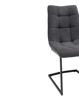 Židle LuxD Židle Gunner tmavě šedá vintage