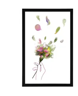 Motivy z naší dílny Plakát s paspartou květinová víla
