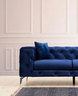 Pohovky a gauče Pohovka COMO dvoumístná modrá