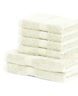 Ručníky Set 2 osušek a 4 ručníků DecoKing Bella ecru, velikost 2*70x140+4*50x100