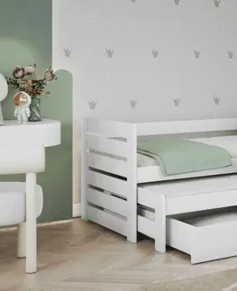 Postele Detská posteľ s prístelkou Tomasz Provedení: Moření - Akryl