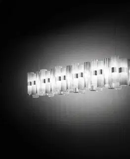 Závěsná světla Slamp Závěsné svítidlo Slamp LED La Lollo, bílé, 140 cm