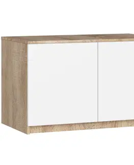 Šatní skříně Ak furniture Nástavec na skříň Star 90 cm sonoma/bílý