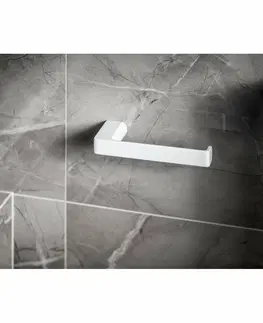 WC štětky GEDY PI2402 Pirenei držák toaletního papíru bez krytu, bílá mat