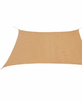 Stínící textilie Plachta proti slunci z HDPE čtvercová 3,6 x 3,6 m Bílá