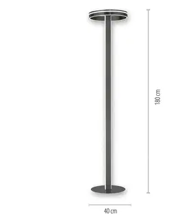 Inteligentní stojací lampy Q-Smart-Home Paul Neuhaus Q-VITO LED stojací lampa, antracit