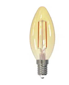 LED žárovky Müller-Licht Müller Licht LED svíčka E14 2,2W filament zlatá