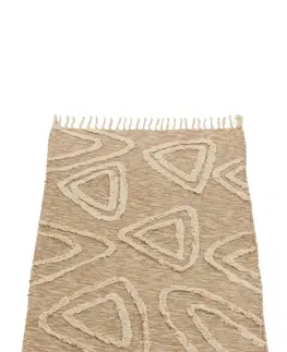 Koberce a koberečky Béžový bavlněný kobereček Ulla s třásněmi - 105*61 cm J-Line by Jolipa 33999