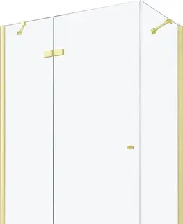 Sprchové kouty MEXEN/S ROMA sprchový kout 80x80, transparent, zlatá 854-080-080-50-00