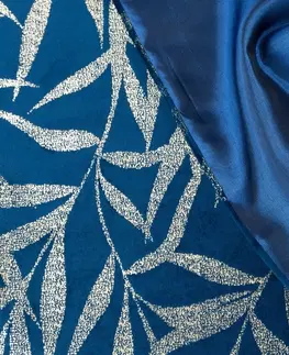 Dekorační ubrusy Sametový středový ubrus s potiskem modré barvy