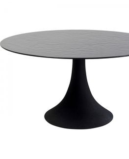 Jídelní stoly KARE Design Stůl Grande Possibilita Bubble černý Ø150cm