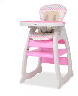 Židle Dětská jídelní židlička 3v1 se stolkem Dekorhome Modrá / zelená