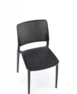 Jídelní sety Stohovatelná jídelní židle K514 Halmar Černá