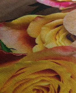 Vintage a retro obrazy Obraz valentýnské žluté růže