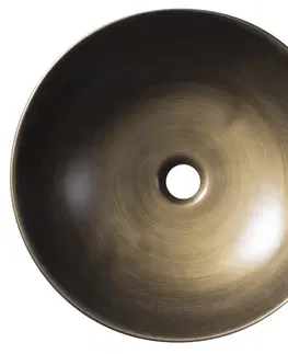 Umyvadla SAPHO PRIORI keramické umyvadlo na desku, Ø 41,5 cm, bronz PI032