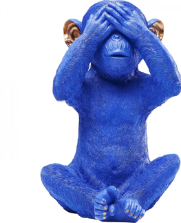 Pokladničky KARE Design Pokladnička Monkey Mizaru 35cm - modrá