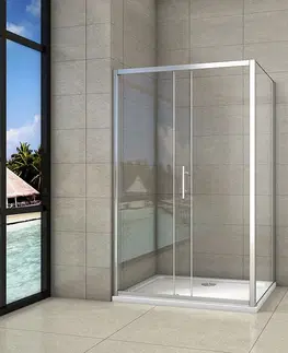 Sprchové vaničky H K Obdélníkový sprchový kout SYMPHONY 100x90 cm s posuvnými dveřmi včetně sprchové vaničky z litého mramoru