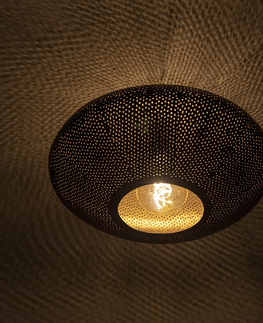 Stropni svitidla Orientální stropní lampa černá se zlatem 40 cm - Radiance
