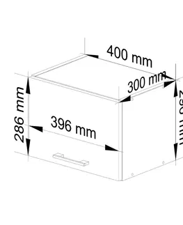 Kuchyňské dolní skříňky Ak furniture Kuchyňská závěsná skříňka Olivie G1 W 40 cm bílá