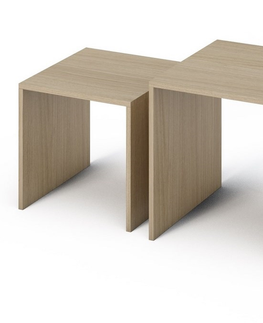 Konferenční stolky Konferenční stolek WARLACK (3 ks), dub sonoma