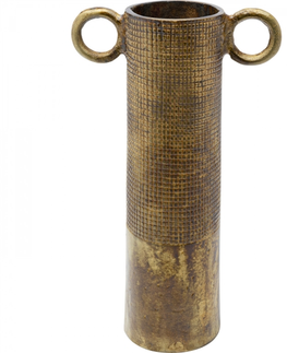 Dekorativní předměty KARE Design Hnědá kovová váza Vár 31cm