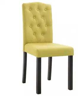 Židle Jídelní židle 6 ks látka / kaučukovník Dekorhome Krémová