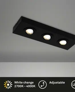 Moderní bodová svítidla BRILONER CTS LED stropní svítidlo, 38,5 cm, 4W, 460lm, černá BRI 3996035