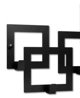 Bytové doplňky a dekorace TZB Nástěnný věšák KARDUS 53 cm černý