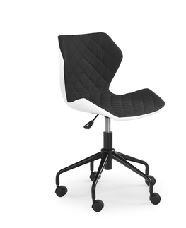 Kancelářské židle Dětská židle DENEB, bílá/černá