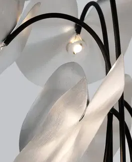 Stojací lampy Holländer Stojací lampa Controversia LED, stínidlo stříbrná