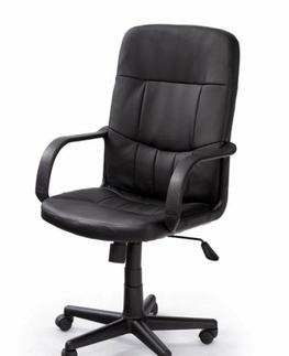 Kancelářské židle Kancelářské křeslo BANYAK, černá ekokůže