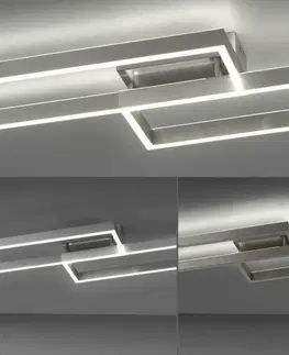 LED stropní svítidla PAUL NEUHAUS LED stropní svítidlo stříbrná barva, hranaté, stmívatelné, CCT, paměťová funkce 2700-5000K