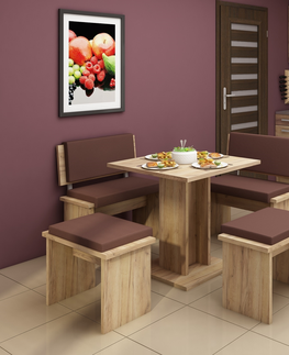 Jídelní stoly Malý stůl GURLAN, craft zlatý, 5 let záruka