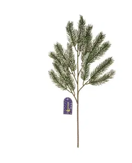 Vánoční dekorace Zimní zasněžená smrková větev, v. 52 cm
