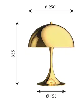 Stolní lampy Louis Poulsen Louis Poulsen Panthella Mini stolní lampa mosaz