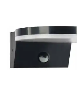 Zahradní lampy  LED Venkovní nástěnné svítidlo se senzorem TESA LED/10W/230V IP54 černá 
