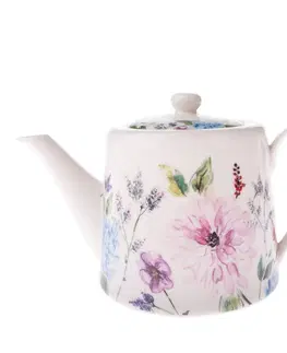 Hrnky a šálky Porcelánová konvice na čaj Flower Garden, 0,9 l