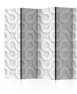 Paravány Paraván Grey Spirals Dekorhome 225x172 cm (5-dílný)
