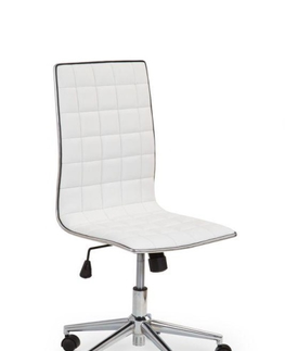 Kancelářské židle Kancelářské křeslo LEMBATA, bílá ekokůže
