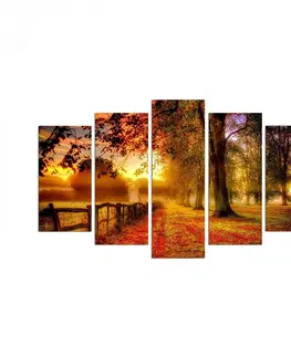 Obrazy Hanah Home Vícedílný obraz Podzim 110x60 cm