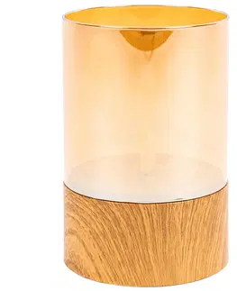 Vánoční dekorace LED svíčka ve skle Amber, 10 x 15 cm