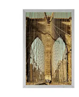 Města Plakát most Manhattan v New Yorku