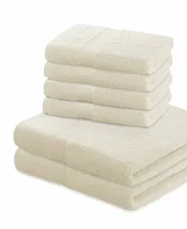 Ručníky DecoKing Sada ručníků a osušek Marina krémová, 4 ks 50 x 100 cm, 2 ks 70 x 140 cm