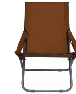 Zahradní křesla a židle Skládací plážová křesílka 2 ks Dekorhome Šedá